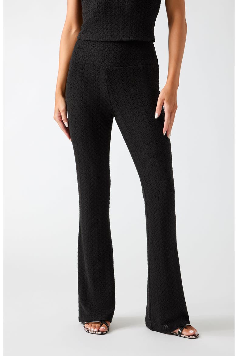 Joey Knit Flare Pants, Main, color, BLACK/ BLACK