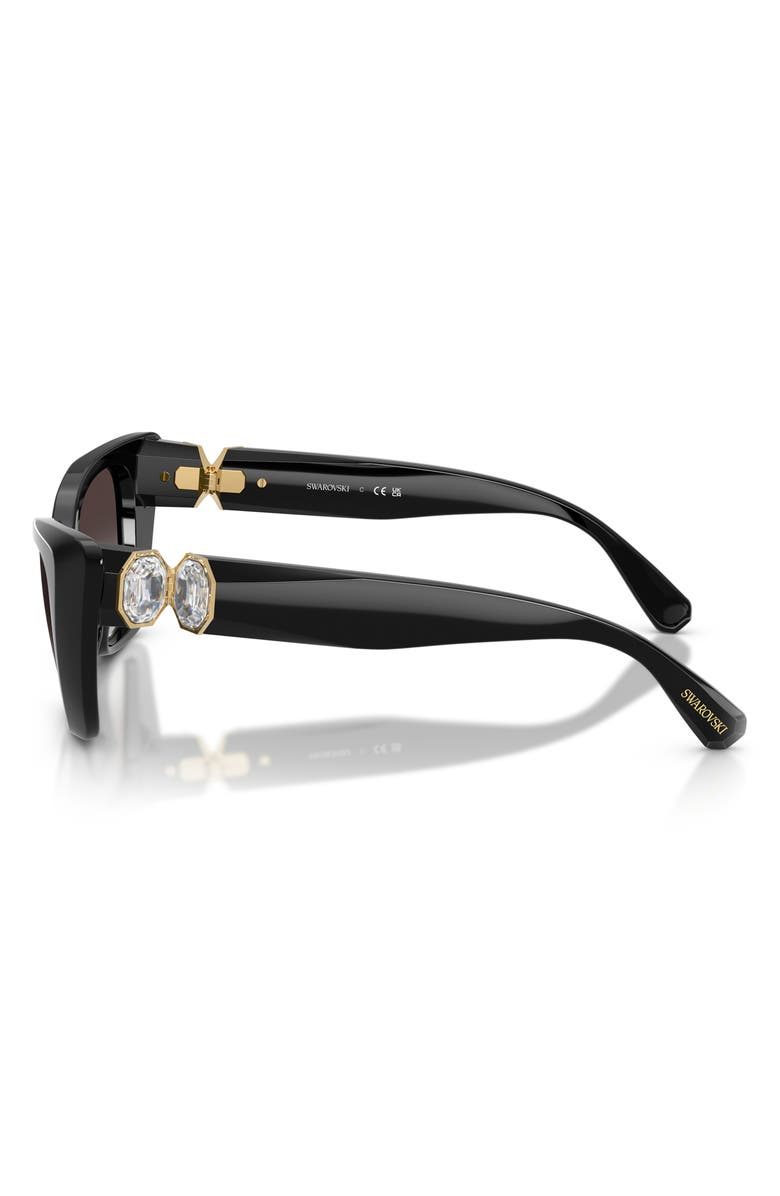 Swarovski 54mm Cat Eye Sunglasses, Alternate, color, Black / Grey Gradient