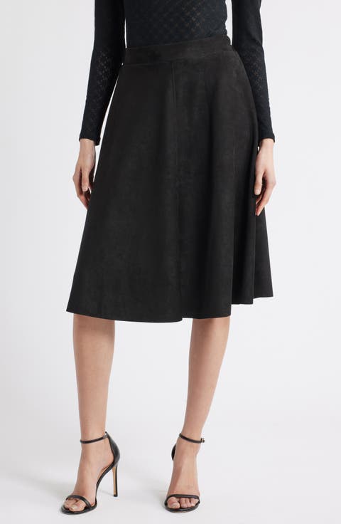Cecilia Faux Suede A-Line Skirt
