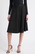 NIKKI LUND Cecilia Faux Suede A-Line Skirt