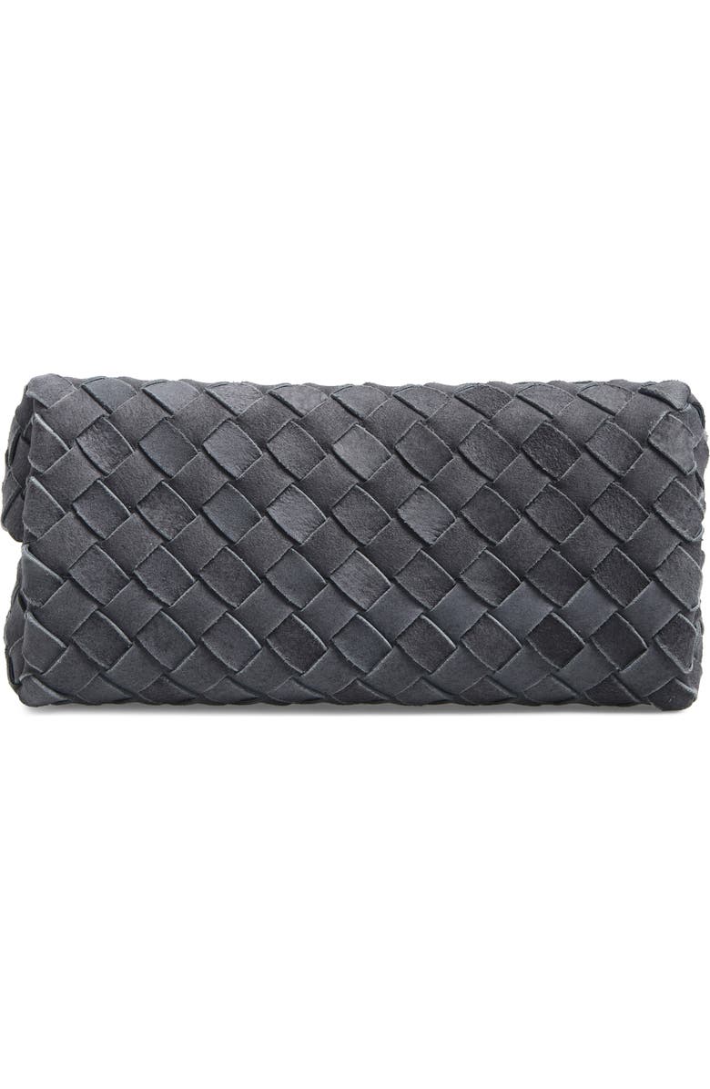 Bottega Veneta Small Andiamo Intrecciato Suede Top Handle Bag, Alternate, color, Cloudy Indigo