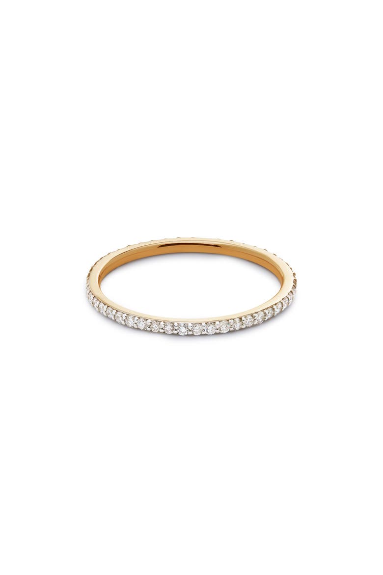 Lab Created Diamond Pavé Eternity Ring, Main, color, 14KT SOLID GOLD / DIAMOND