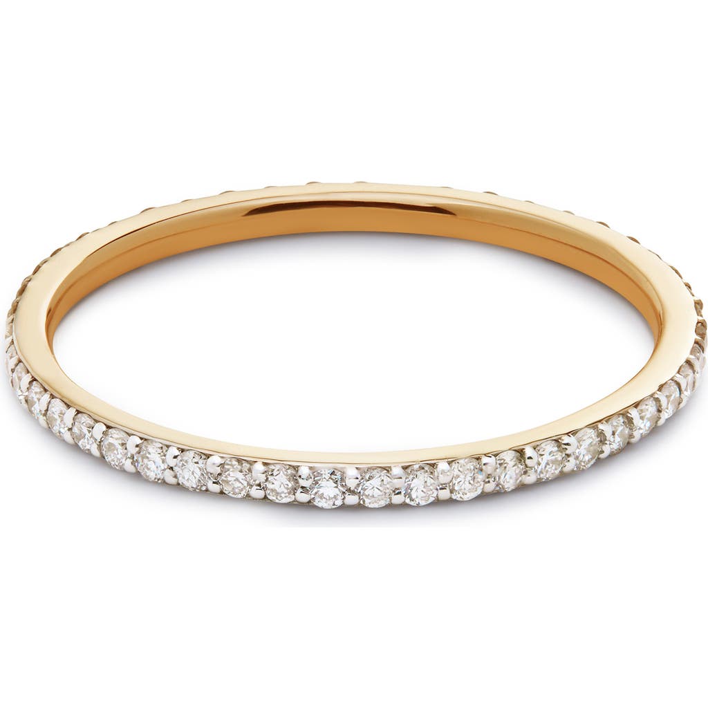 Monica Vinader Gold Vermeil And White Diamond Eternity Ring In Gold