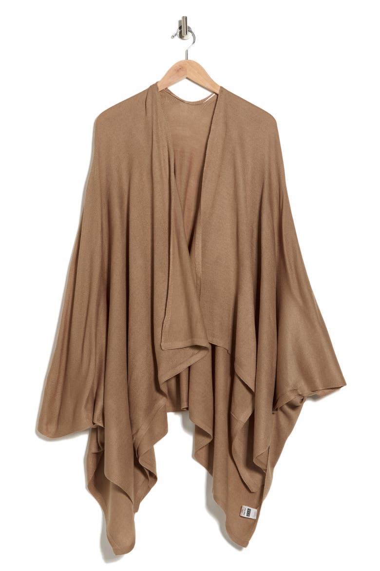 Easy Lightweight Ruana, Alternate, color, TAN