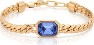 Ettika Deco Crystal Statement Cuban Chain Bracelet