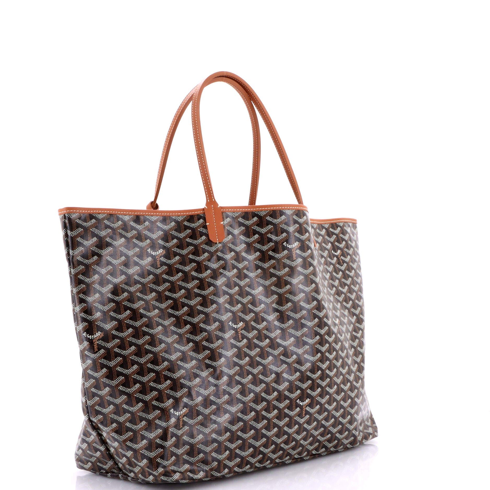 Pre-Owned Goyard Saint Louis Tote Coated Canvas GM, Alternate, color, Black