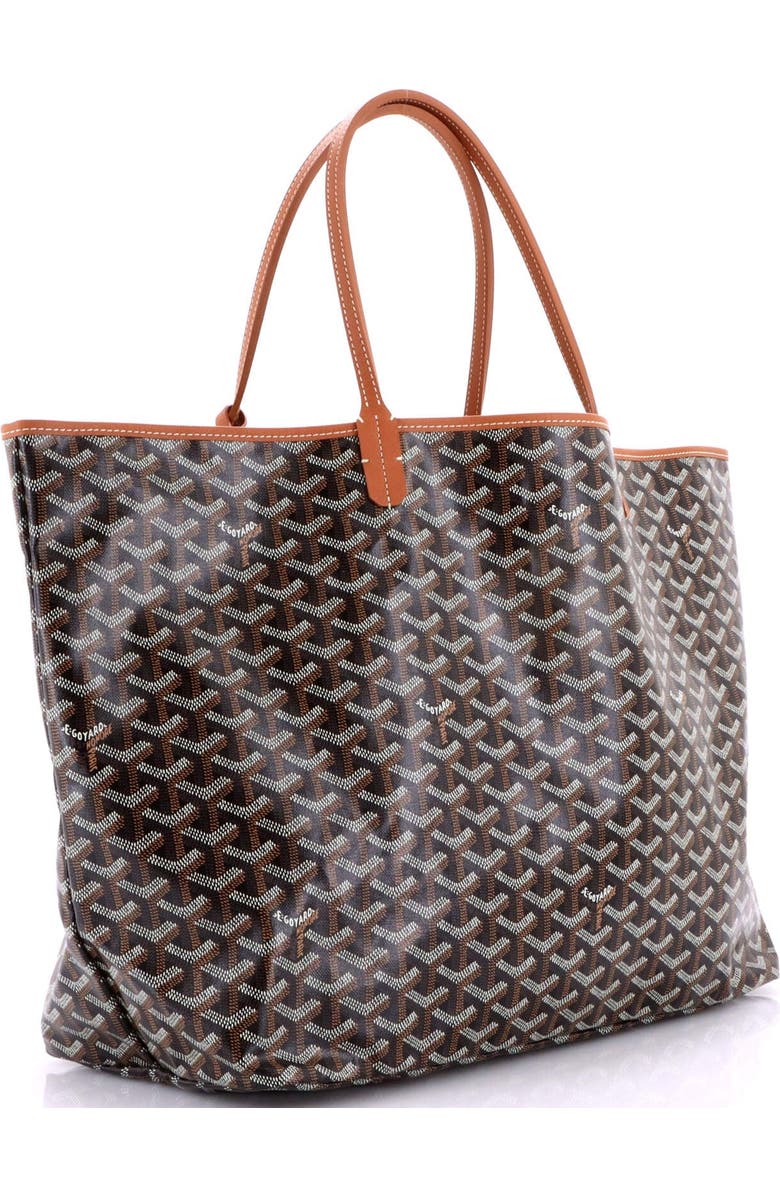 Pre-Owned Goyard Saint Louis Tote Coated Canvas GM, Alternate, color, Black