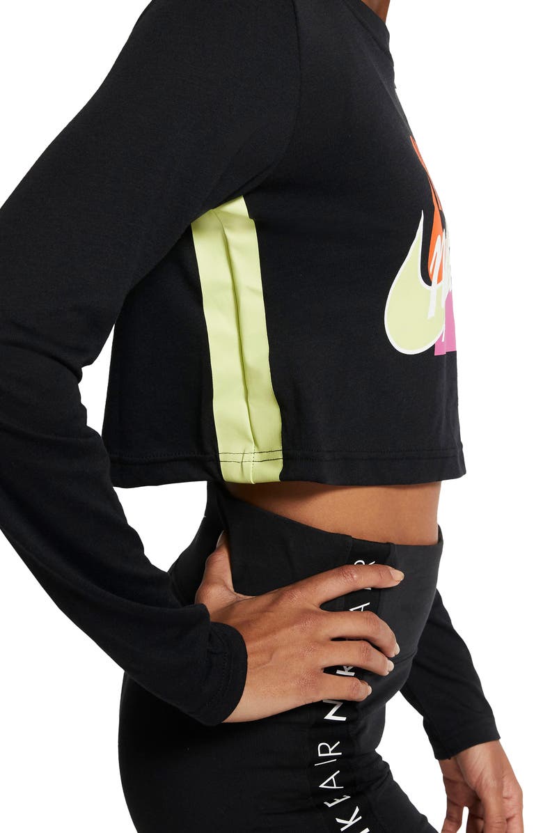 Nike Sportswear Air Force 1 Stacked Logo Crop Tee, Alternate, color, 