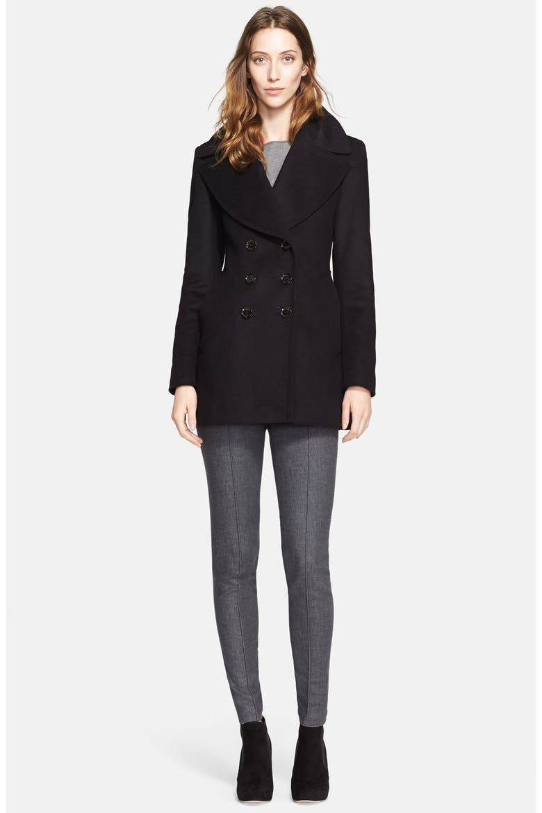 Wool & Cashmere Coat, Alternate, color, BLACK