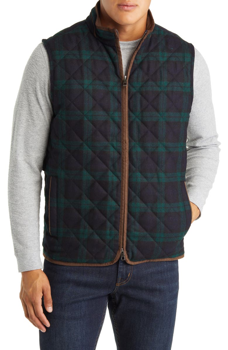 Peter Millar Essex Quilted Wool Travel Vest, Alternate, color,