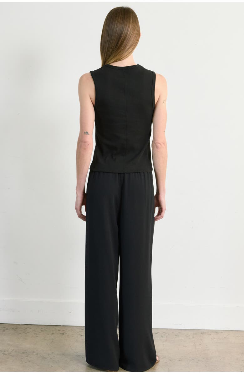 Almina Concept Classic Round Neck Tank, Alternate, color, Black