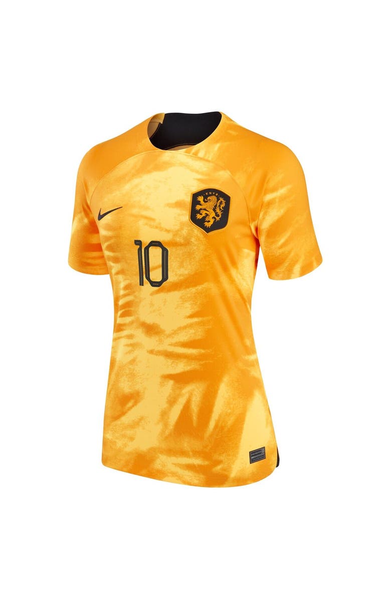 Nike Women's Nike Memphis Depay Orange Netherlands National Team 2022/23 Home Breathe Stadium Replica Player Jersey, Alternate, color, 