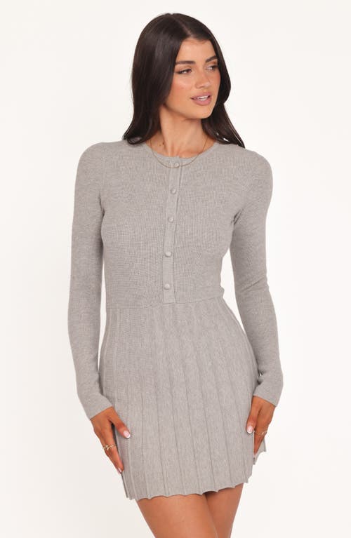 Petal And Pup Petal & Pup Darlina Long Sleeve Minidress In Gray