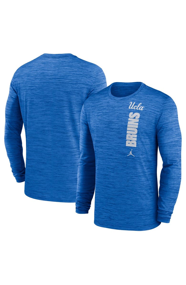 Jordan Brand Men's Jordan Brand Blue UCLA Bruins 2024 Sideline Velocity Performance Long Sleeve T-Shirt, Main, color, Blue