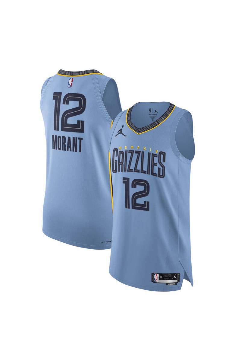 Jordan Brand Men's Jordan Brand Ja Morant Light Blue Memphis Grizzlies Authentic Player Jersey - Statement Edition, Main, color, Light Blue