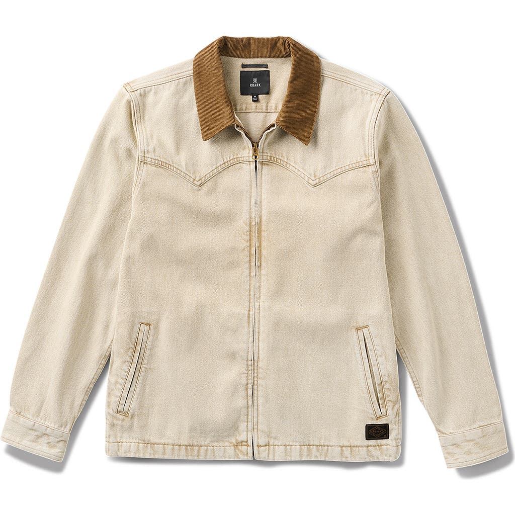 Roark Hwy 1 Corduroy Collar Denim Jacket In Brown