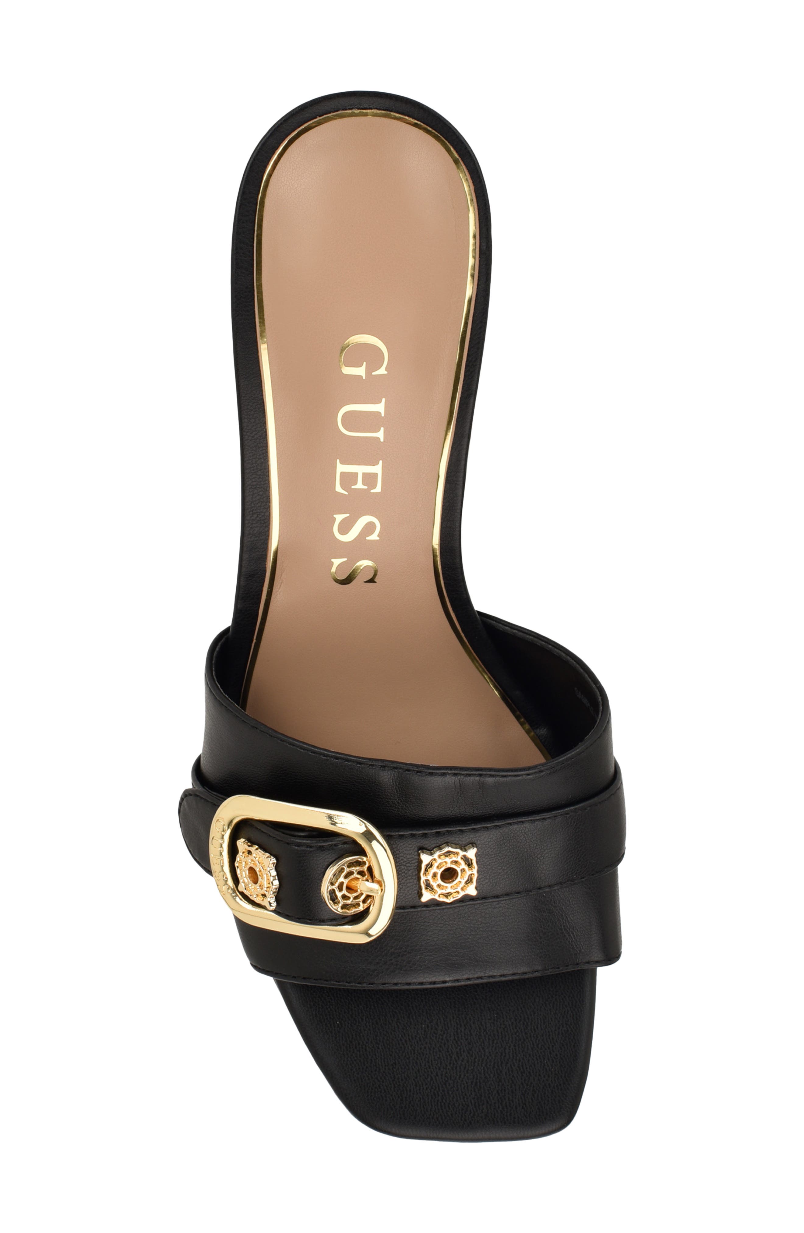 GUESS Dittara Slide Sandal, Alternate, color, Black