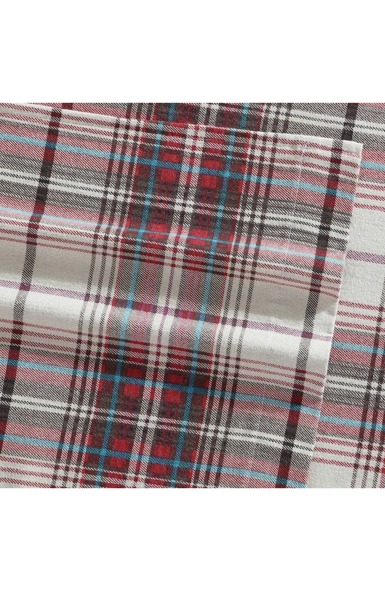 Eddie Bauer Montlake Plaid Cotton Flannel Sheet Set, Alternate, color, Red