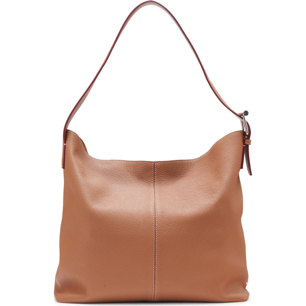 Alexander Mcqueen Mcqueen T-bar Sling Hobo Bag In 2116 Pecan/silver