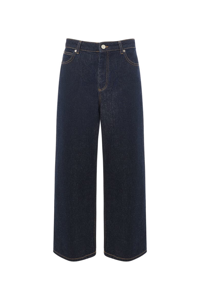 Straight Ankle Length Jeans, Alternate, color, Dark Denim