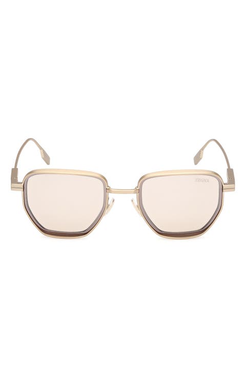 49mm Geometric Sunglasses