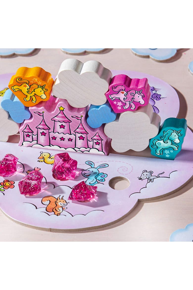 Unicorn Glitterluck Cloud Stacking Children's Game, Alternate, color, Multi