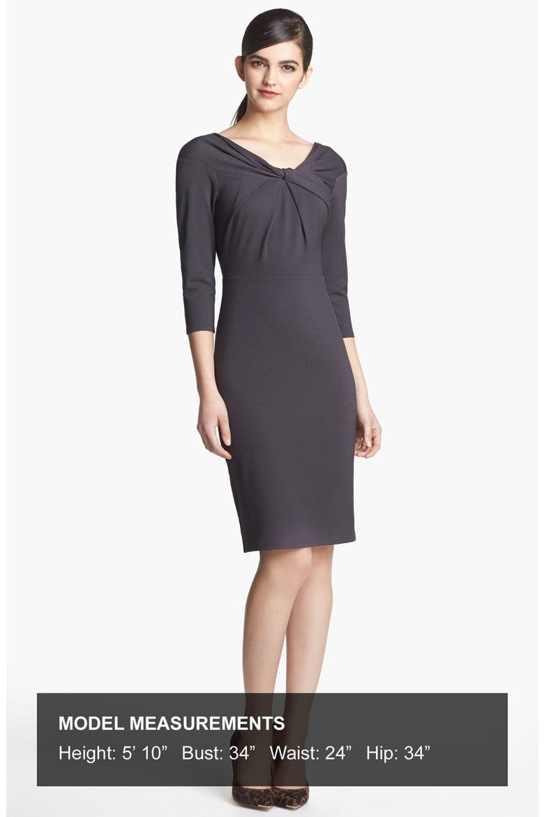 Twist Front Dress, Alternate, color, CHARCOAL
