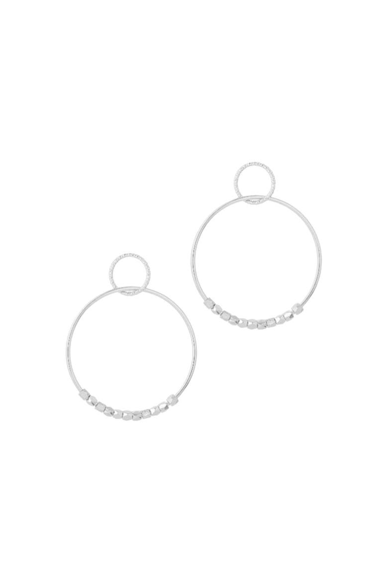 Large Hoop Earrings, Main, color, Silver
