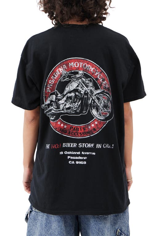 Bdg Urban Outfitters Pasadena Moto Cotton Graphic T-shirt In Black