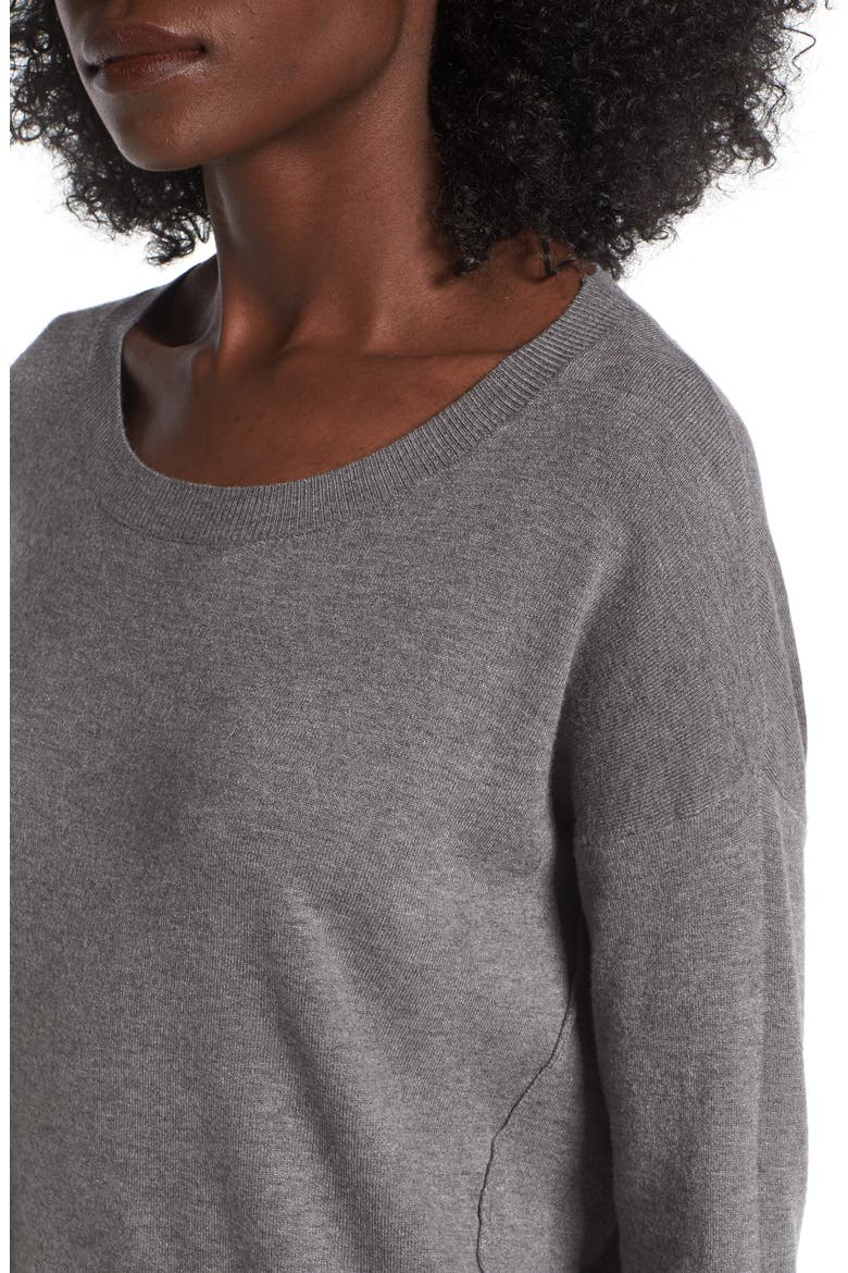 Forward Seam Tunic Sweater, Alternate, color, CHARCOAL