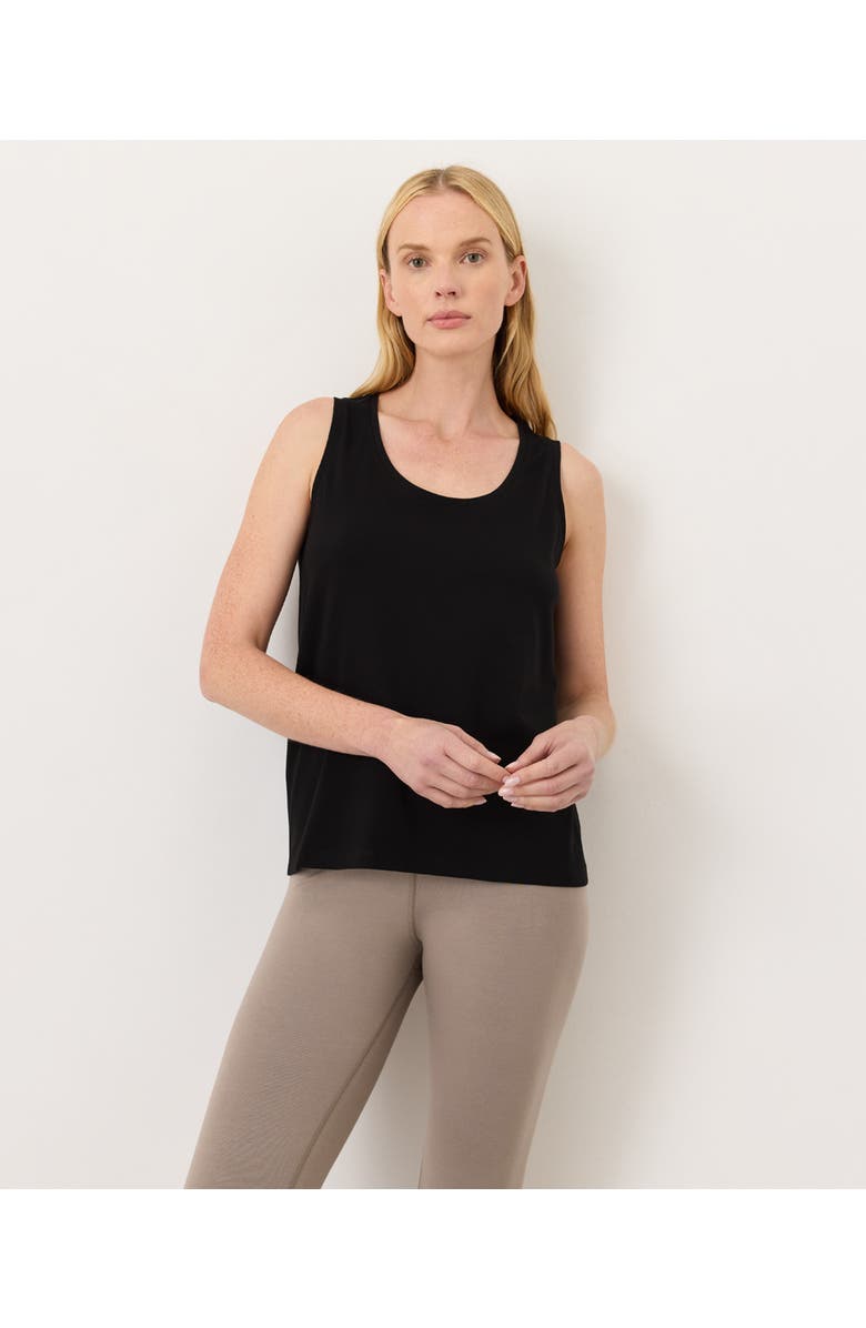 Pact Luxe Essential Scoop Neck Tank Made With Organic Cotton, Main, color, Black