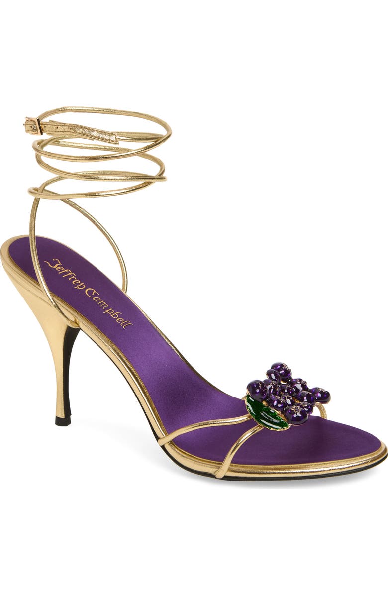 Jeffrey Campbell Kleo Ankle Strap Sandal, Main, color, Grape Combo