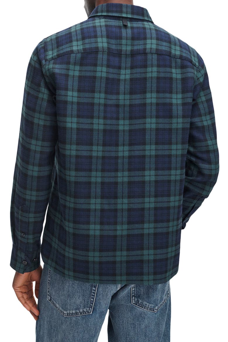 CPO Flannel Shirt Jacket, Alternate, color, BLUGREEN