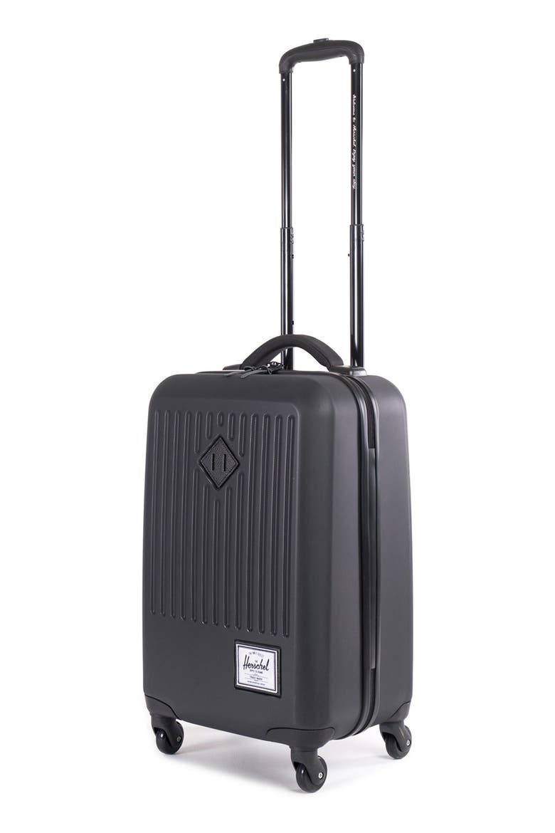 'Trade - Small' Rolling Hard Shell Suitcase, Alternate, color, BLACK