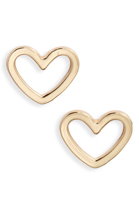 Classic Heart Stud Earrings