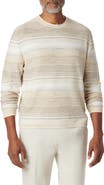 Bugatchi Stripe Crewneck Cotton Sweater