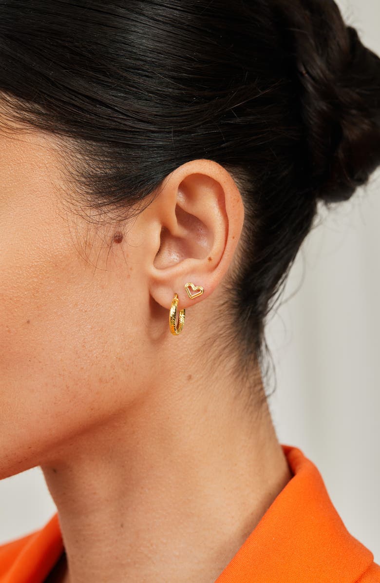 Bony Levy 14K Gold Heart Stud Earrings, Alternate, color, 14K Yellow Gold