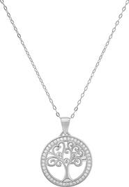 Queen Jewels Sterling Silver Tree of Life CZ Pendant Necklace