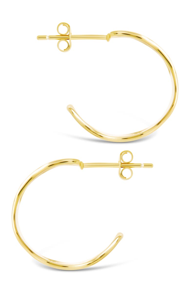 Sterling Forever Ashton Hoop Earrings, Alternate, color, Gold