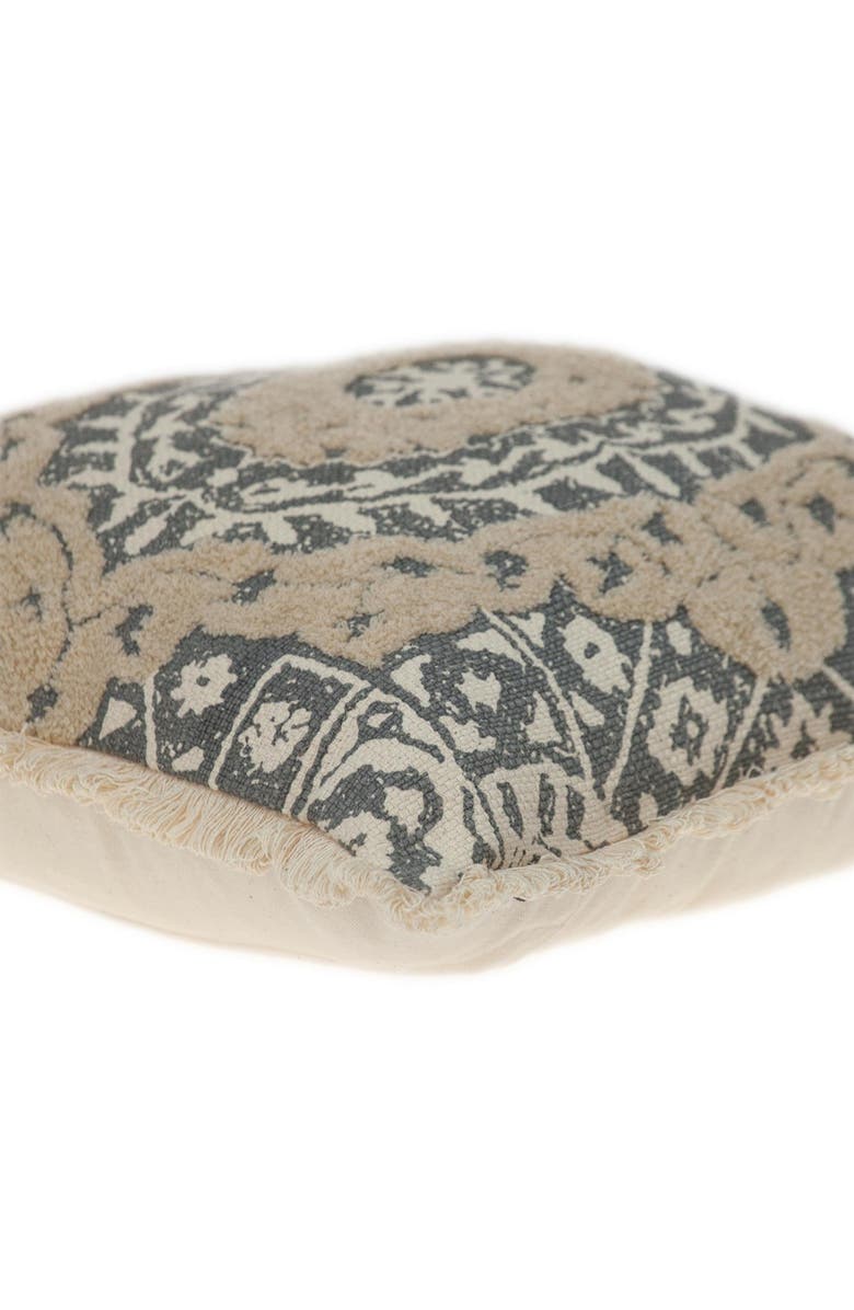 PARKLAND COLLECTION Geometric Square Throw Pillow, Alternate, color, Beige