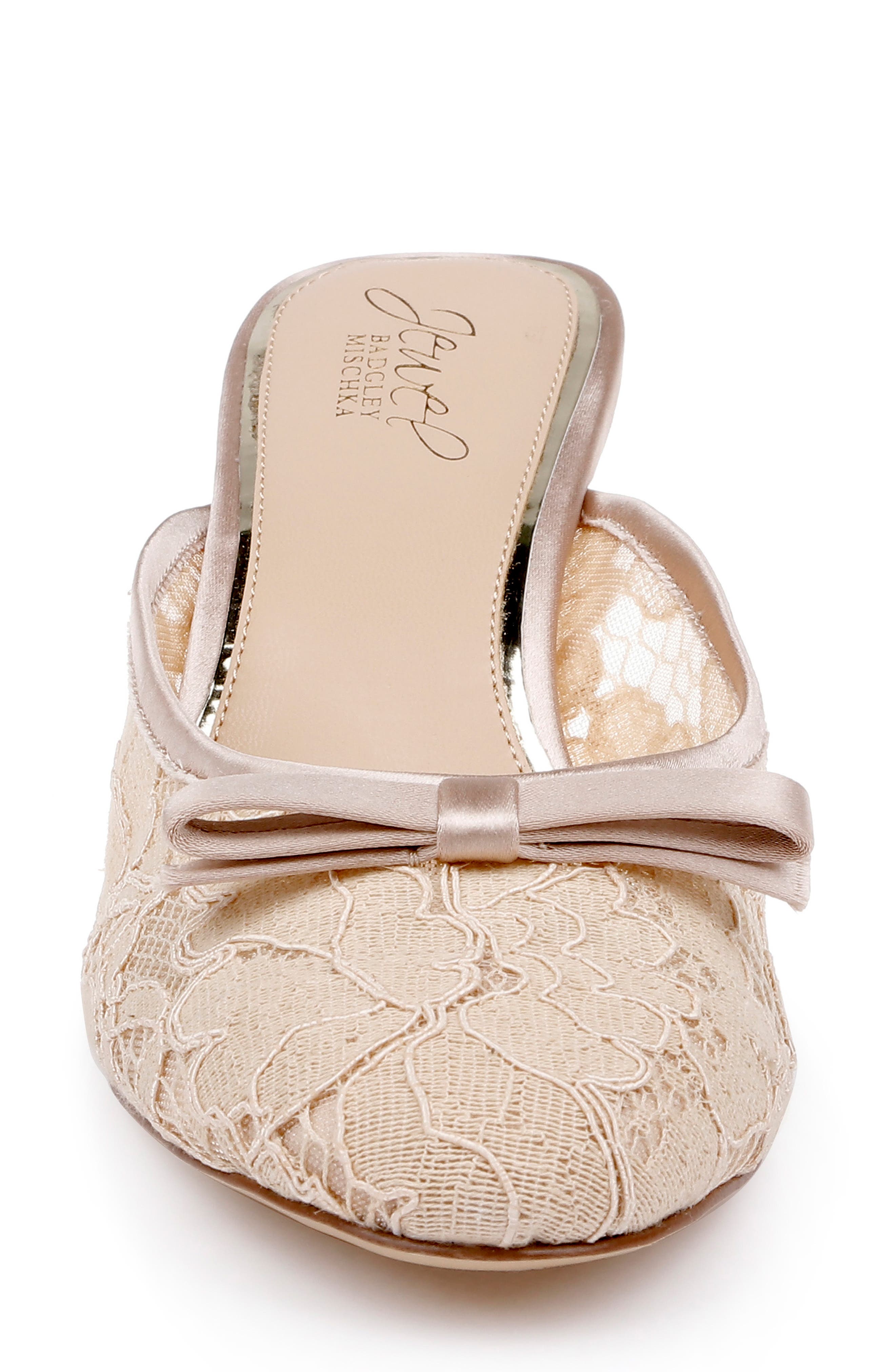 Elliot Mule, Alternate, color, DARK BEIGE SATIN