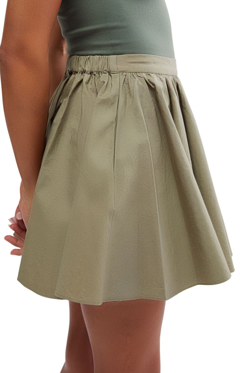 Free People Gaia Cotton Poplin Miniskirt, Alternate, color, Ive League