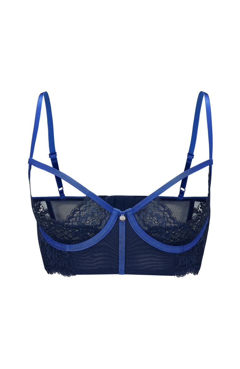 Adore Me Chevelle Unlined Cupless Bra, Alternate, color, Dark Blue