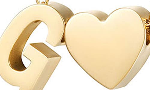 Jane Basch Designs Initial Heart Pendant Necklace In Gold