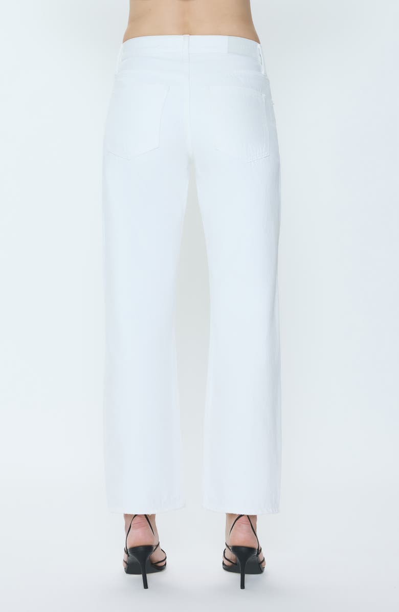 Pistola Lexi Mid Rise Bowed Straight Leg Jeans, Alternate, color, Vivid White