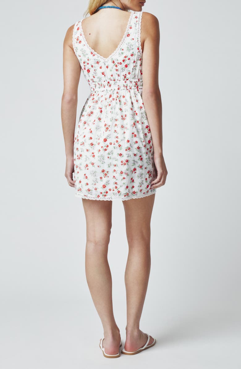 Florence by Mills Ditsy Floral Lace Trim Minidress, Alternate, color, 