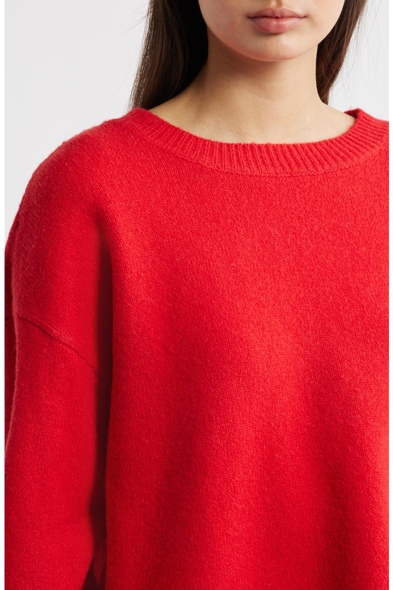 Ryanna Crewneck Sweater, Alternate, color, RED