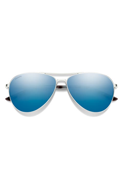 Langley II 61mm ChromaPop™ Polarized Aviator Sunglasses