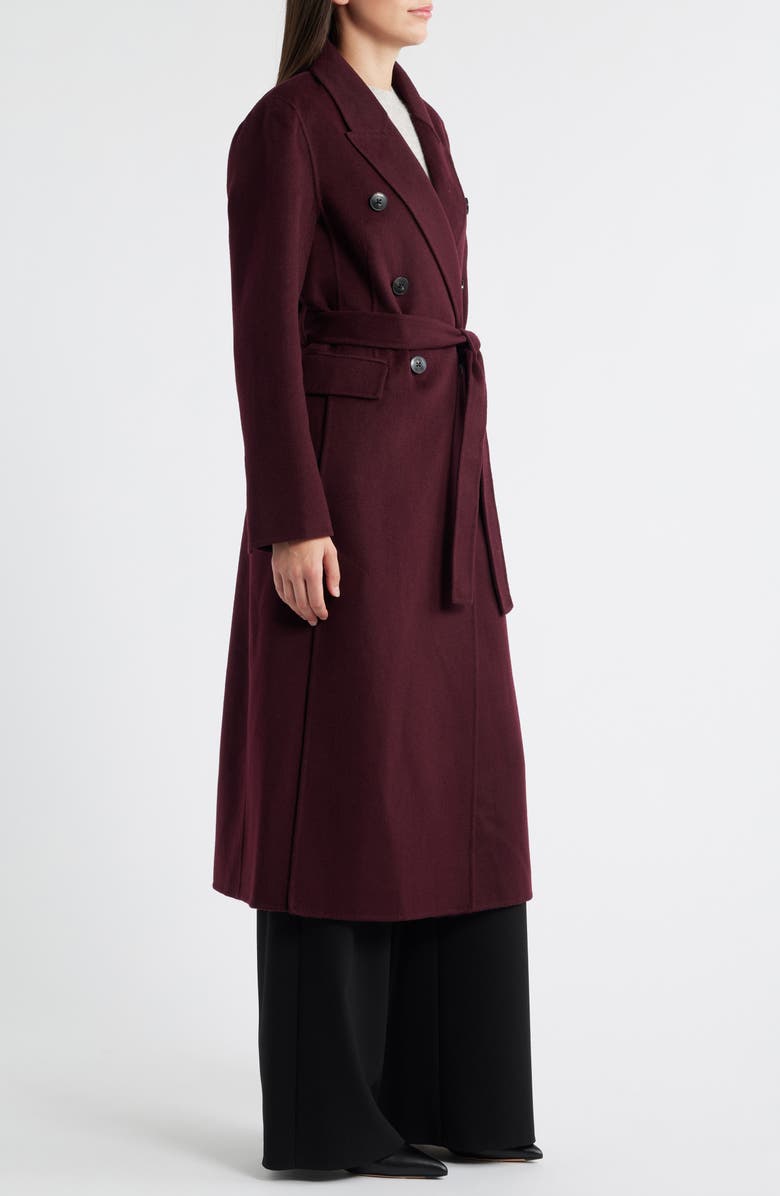 Reiss Brogan Wool Blend Coat, Alternate, color, Burgundy