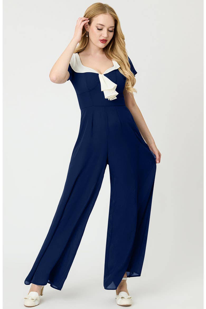 Wide Leg Jumpsuit, Alternate, color, Navy Blue